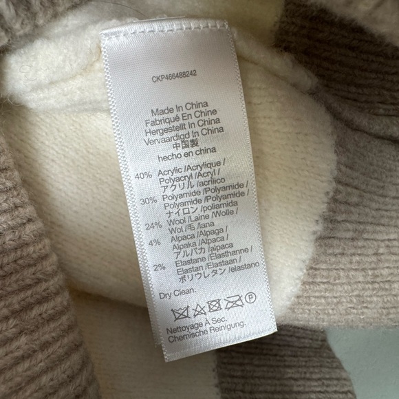 NWT Madewell Wool Blend Fair Isle Markham Pullover Sweater Antique Cream Large - Picture 15 of 15